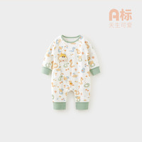 wismorni 宝宝连体衣春秋季婴幼儿满月服百天衣服哈衣秋装