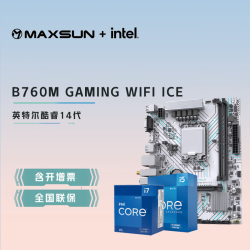 铭瑄 板U套装 B760M GAMING WIFI ICE i5-14490F 原盒