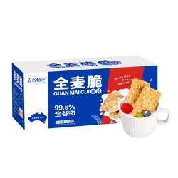五谷畅享 全麦脆燕麦片全谷物燕麦棒块饼干低脂饱腹代餐0添糖燕麦脆片