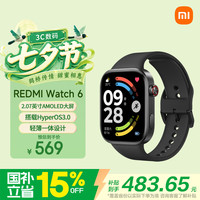 小米 红米 小米（MI）REDMI Watch 6典雅黑  澎湃OS 3 心率血氧监测 红米手表6