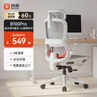 西昊 久坐舒适 人体工学椅  B100Pro 无脚踏 弹弓骶枕+3D头枕 转椅