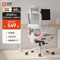 西昊 久坐舒适 人体工学椅  B100Pro 无脚踏 弹弓骶枕+3D头枕 转椅