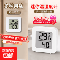 京喜自营-专用品牌 温湿度计京东物流家用数显高精度平替简约版 迷你电子温湿度计（1个装）