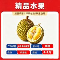百亿补贴：鲜路途 泰国正宗新鲜金枕榴莲4斤起榴莲进口榴莲顺丰发货