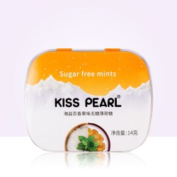 kisspearl 无糖薄荷糖清新口气休闲糖果零食清凉接吻糖含片口香糖Y