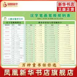汉字笔画笔顺规则表-儿童必备学习卡