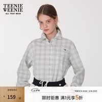 TEENIE WEENIE 小熊女装衬衫夏季清新素雅简约休闲格纹衬衣
