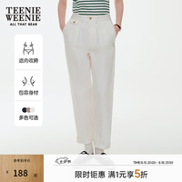 TEENIE WEENIE 五折Teenie Weenie小熊女装休闲裤秋简约松弛感通勤白色妈妈裤