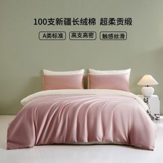 AIDLI 真5折！A类100支高密全棉贡缎新疆长绒棉纯棉四件套 200*230cm