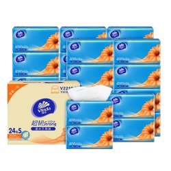 维达 超韧抽纸3层150抽X24包S纸巾餐巾纸面巾纸实惠整箱装纸