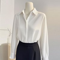筱苮 法式轻奢白色衬衫女春秋长袖高级感气质通勤大码垂感气质时尚上衣