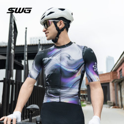 SWG 铭胜自行车迹途骑行服夏新款男女透气短袖套装双箭头公路骑行装备