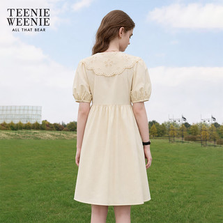 TEENIE WEENIE 娃娃领泡泡袖宽松连衣裙