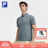 FILA 菁英POLO | FILA POLO26夏季新款男士凉感防晒运动休闲通勤短袖 冰海蓝-BU L 175/96A/L