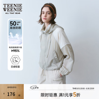 TEENIE WEENIE UPF50+防晒服小熊女装秋季户外轻薄短款外套女装 浅灰色 M (165)