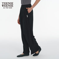 TEENIE WEENIE 【垂顺有型】小熊卫裤休闲松弛宽松褶皱女长裤