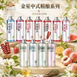 KINGSTAR 官方正品中式精酿信阳毛尖茉莉花茶龙井绿茶冰糖葫芦草莓体验装 金星毛尖中式精酿 1L 2罐 双瓶装