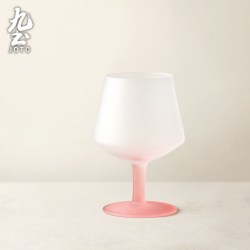 九土 CUPR0568 玻璃杯 复古磨砂 50℃ 粉色
