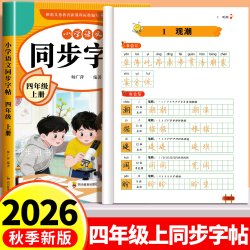 2026新版 四年级上册同步字帖人教版4上语文课本教材练字帖