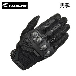 RSTAICHI TAICHI碳纤维摩托车骑行手套机车赛车触屏男女士防摔透气防滑夏季
