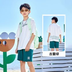 匡威 童装男童夏套装儿童新款青少年短袖t恤短裤衣服运动官方男孩