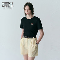 TEENIE WEENIE 小熊女装短裤季清新简约时尚学院风休闲裤 卡其色 XS