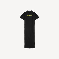 BALENCIAGA 26夏季MESSY SPRAY长款连衣裙 黑 XS