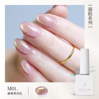 日本GELiSM凝胶指甲油猫眼系列持久快干护甲油底胶可剥离部分临期