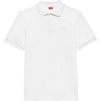 KENZO 男女同款手签体图案修身Polo衫 米白色 M