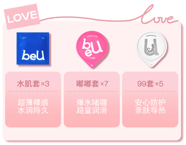 BEU 红温日历礼盒(含安全套15只+情趣卡牌1套)
