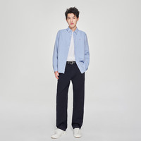 Lee 25春夏舒适直筒Logo织标男日常休闲裤布裤潮流LMB009918204 藏蓝色 33