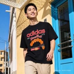 adidas 夏季透气健身训练跑步休闲运动日常男女同款短袖T恤