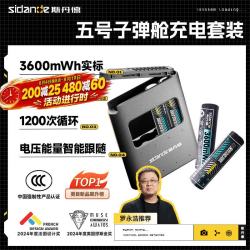 斯丹德 5号充电AA锂电池1.5V快充4粒套装3600mWh适用智能门锁/游戏手柄/话筒/血压计等