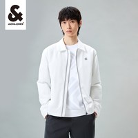 杰克琼斯 外套男装 春季夹克外套简约通勤时尚休闲纯色翻领上衣男