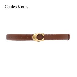 凯乐克尼思 官网小Canles Konis真皮皮带女2026新款牛皮腰带女设计感小众装饰