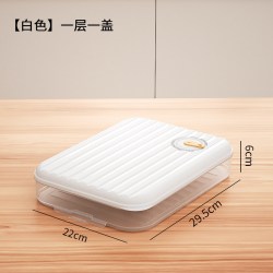 炊大皇 饺子盒 家用食品级 冰箱整理神器 保鲜速冻冷冻专用 单层装60个 白色 无异味 可记时