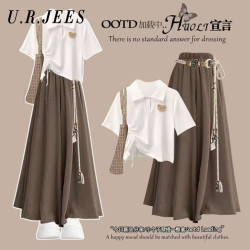 U·R·JEES 2026新款夏季连衣裙女装今年最流行的衣服两件套装显瘦穿搭裤裙子