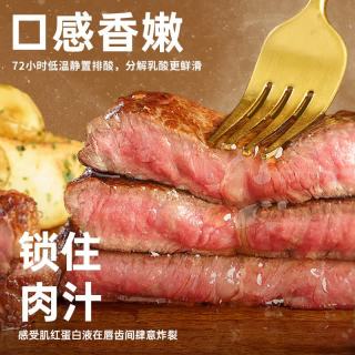 小牛凯西 整切牛排原肉不拼接不合成牛肉儿童生鲜家庭套餐 5西冷+5菲力+
