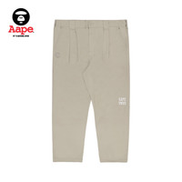 Aape 旗舰店男装猿颜徽章字母纯色简约印花休闲长裤6826XXI
