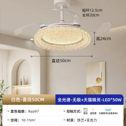 PARSA 风扇灯 2026新款家用现代简约卧室餐厅轻奢亚克力隐形吊扇灯