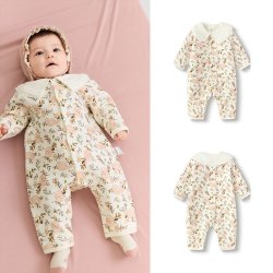 巴拉巴拉 童装新生儿婴儿衣服连体衣宝宝衣服新款儿童爬服秋冬夹棉