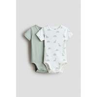 H&M HM童装婴儿新生儿连体衣2026新款2件装棉质可爱圆领哈衣1341008
