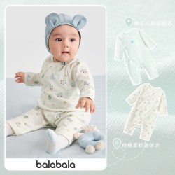 巴拉巴拉 新生婴幼儿连体衣纯棉衣服新款春秋夏季睡衣宝宝满月爬服