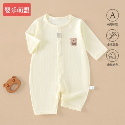 婴乐萌盟 婴儿衣服夏季薄款新生婴幼儿a类连体衣0到3个月6宝宝夏天空调服