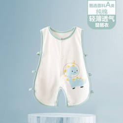 童恋初心 婴儿琵琶衣薄款春夏季新生儿连体衣服男宝宝无袖背心哈衣爬服夏装