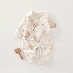 婴儿衣服四季纯棉连体衣宝宝无骨哈衣新生儿长袖爬服a类春秋初生
