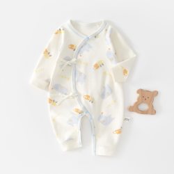新生婴儿衣服春秋款连体衣刚出生宝宝纯棉无骨哈衣0-6月男女爬服