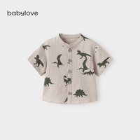 88VIP：Babylove [限时回馈价]babylove宝宝衬衫夏季薄款纯棉纱布短袖开衫外出t恤