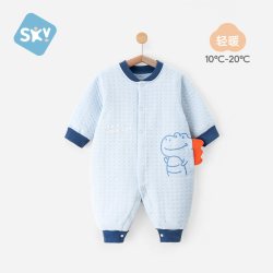 舒贝怡 婴儿连体衣春秋新生儿睡衣服宝宝哈衣爬服小孩外出服秋冬季