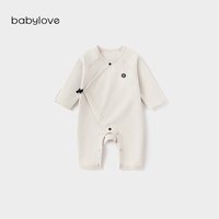 88VIP：Babylove 新生儿连体衣春秋季和尚服婴儿系带哈衣爬服满月宝宝睡衣